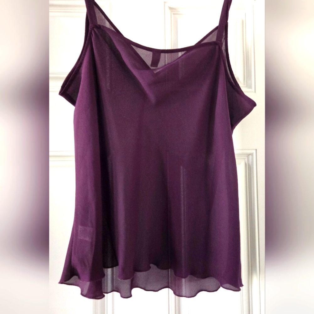 Plus Size 22 W Polyester Camisole • Sheer •